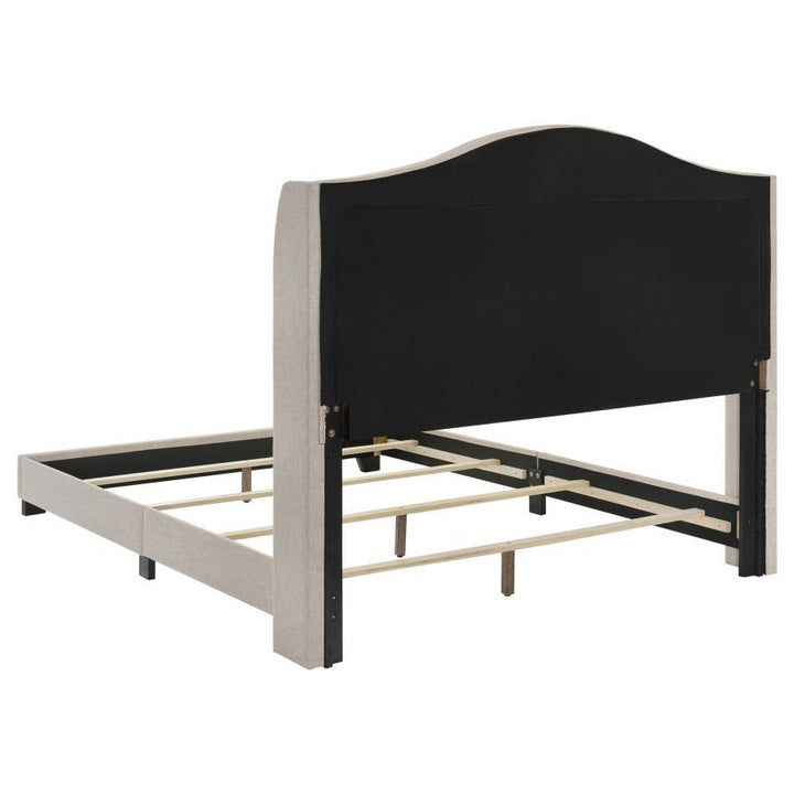 Sonoma - Upholstered Eastern King Wingback Bed - Beige Upholstered Bed modern furniture Contempo Furniture