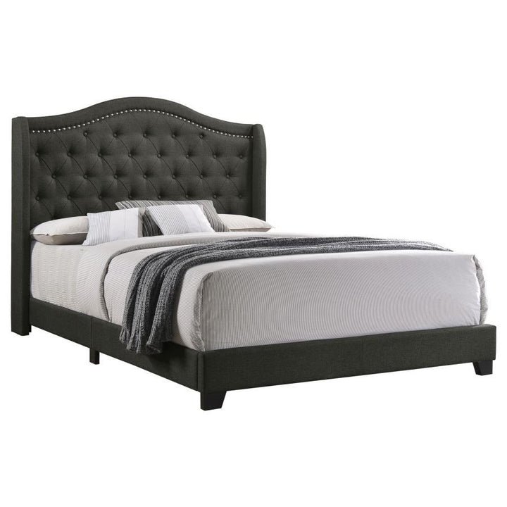 Sonoma - Upholstered Full Wingback Bed - Gray Upholstered Bed modern furniture Contempo Furniture