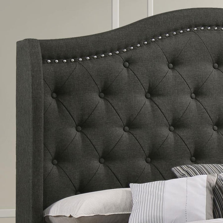 Sonoma - Upholstered Full Wingback Bed - Gray Upholstered Bed modern furniture Contempo Furniture