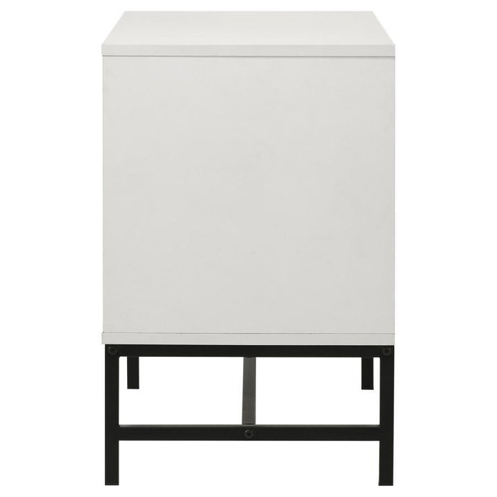 Sonora - 2 - Drawer Nightstand Bedside Table - White Accent Nightstand modern furniture Contempo Furniture