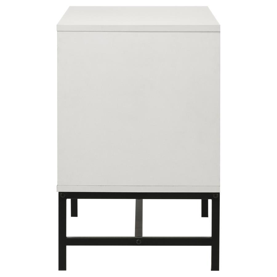 Sonora - 2 - Drawer Nightstand Bedside Table - White Accent Nightstand modern furniture Contempo Furniture