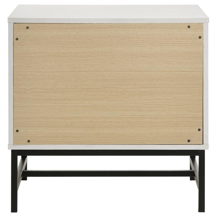 Sonora - 2 - Drawer Nightstand Bedside Table - White Accent Nightstand modern furniture Contempo Furniture