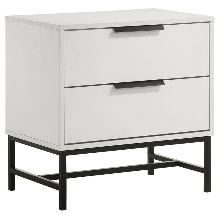 Sonora - 2 - Drawer Nightstand Bedside Table - White Accent Nightstand modern furniture Contempo Furniture