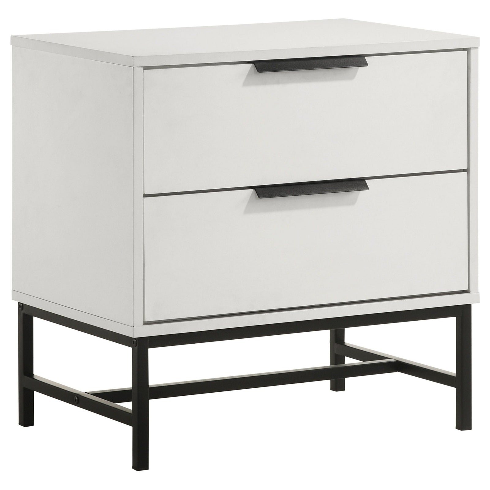 Sonora - 2 - Drawer Nightstand Bedside Table - White Accent Nightstand modern furniture Contempo Furniture