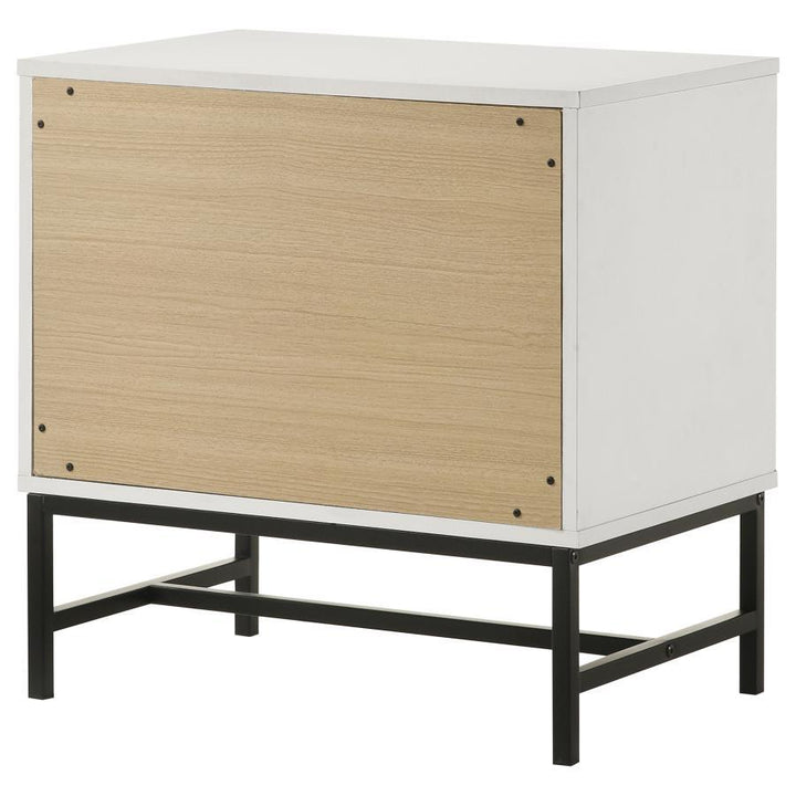 Sonora - 2 - Drawer Nightstand Bedside Table - White Accent Nightstand modern furniture Contempo Furniture