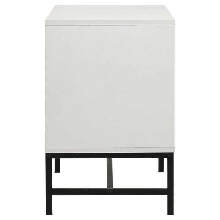 Sonora - 2 - Drawer Nightstand Bedside Table - White Accent Nightstand modern furniture Contempo Furniture