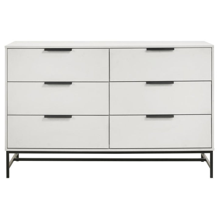 Sonora - 6 - Drawer Bedroom Dresser - White Dressers modern furniture Contempo Furniture