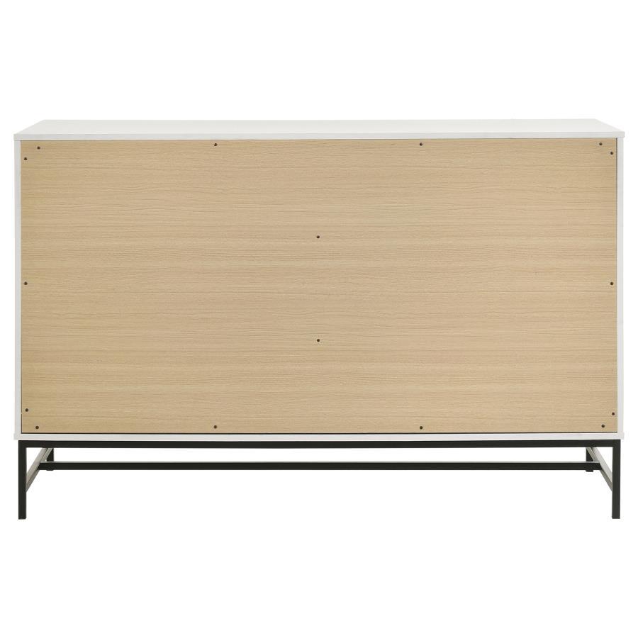 Sonora - 6 - Drawer Bedroom Dresser - White Dressers modern furniture Contempo Furniture