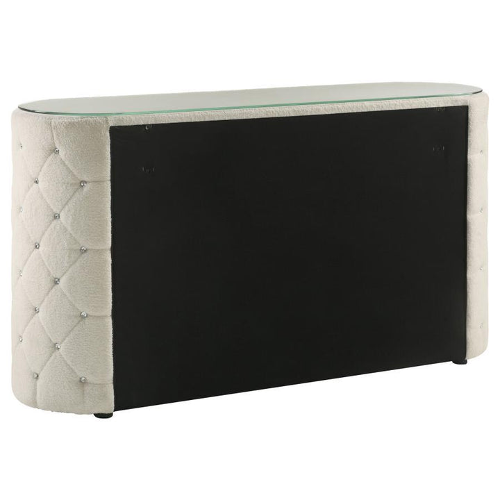Sonya - 6 - Drawer Upholstered Bedroom Dresser - Ivory Dressers modern furniture Contempo Furniture