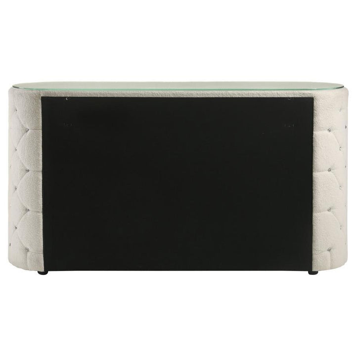 Sonya - 6 - Drawer Upholstered Bedroom Dresser - Ivory Dressers modern furniture Contempo Furniture