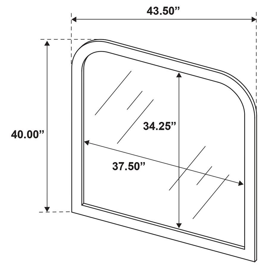 Sonya - Upholstered Bedroom Dresser Mirror - Ivory Mirror modern furniture Contempo Furniture