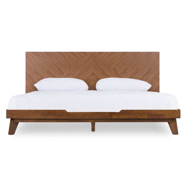 Soren  Modern Walnut Bed