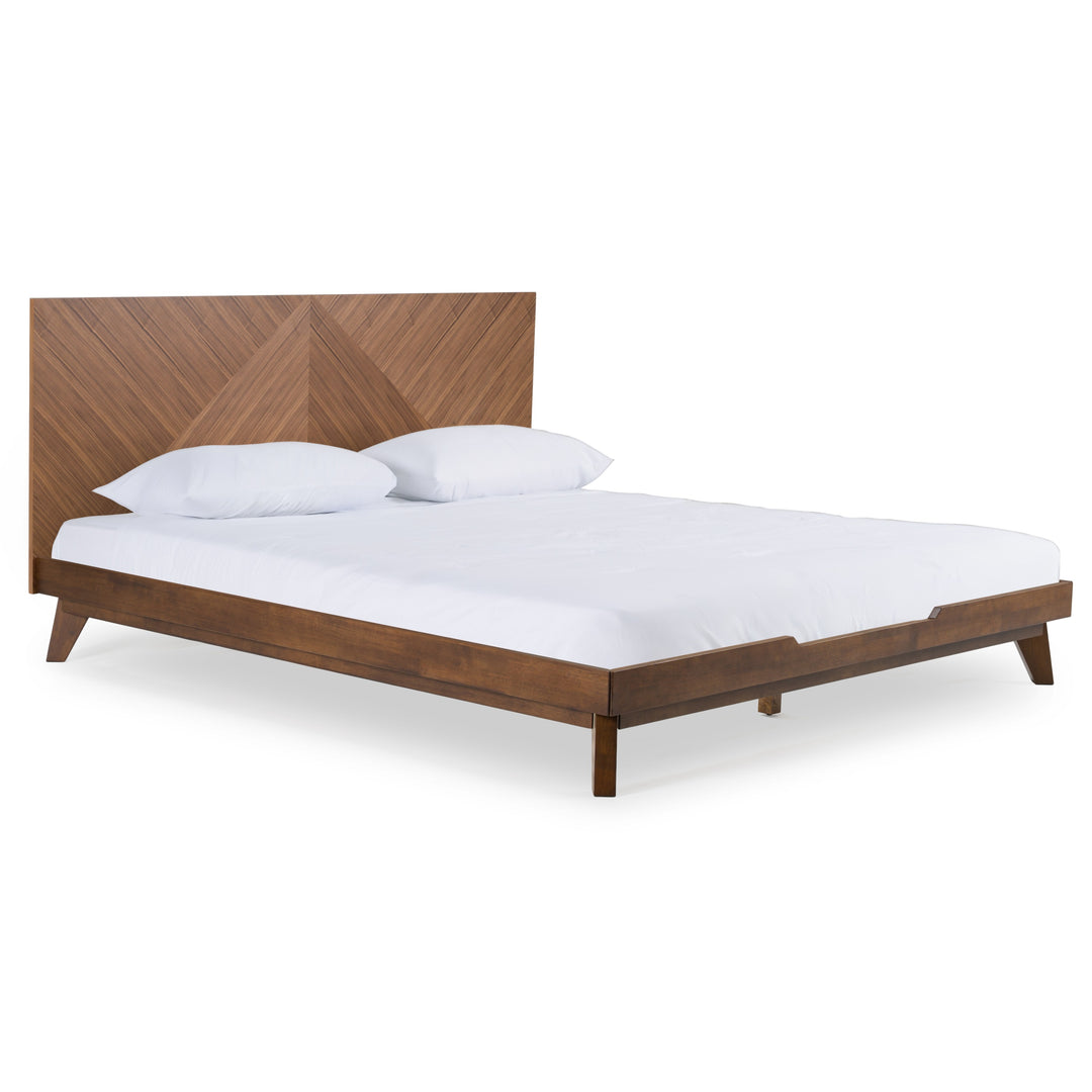 Soren  Modern Walnut Bed