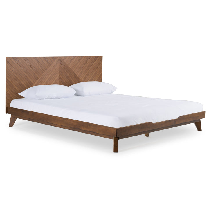 Soren  Modern Walnut Bed