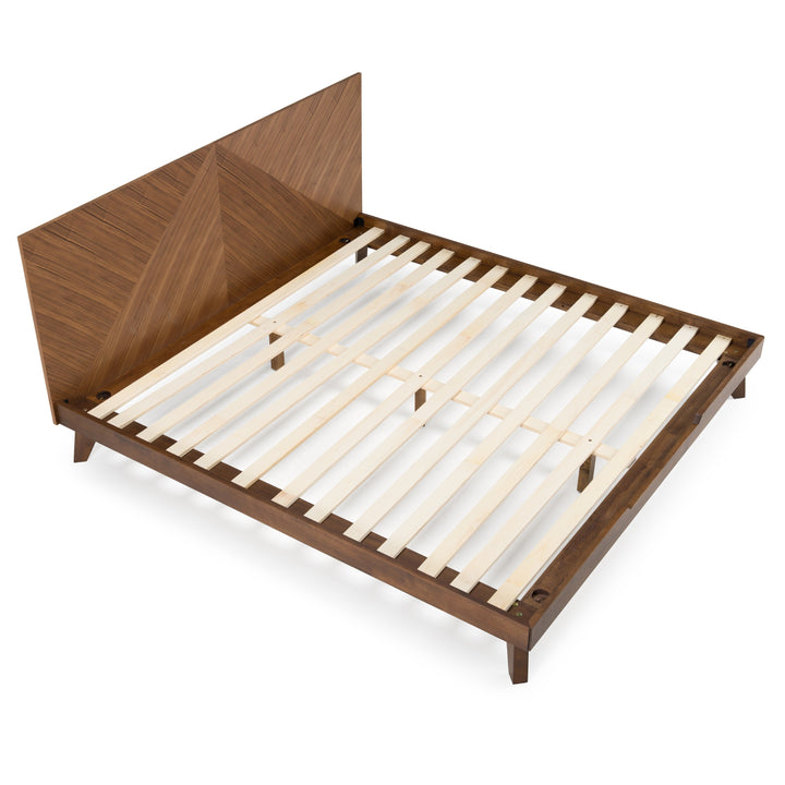 Soren  Modern Walnut Bed
