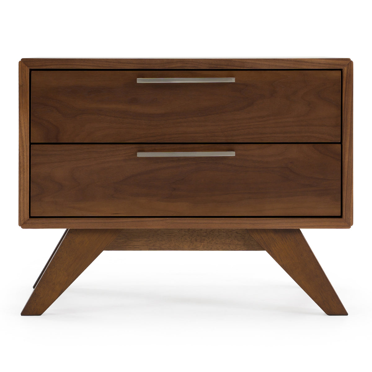 Soria Mid-Century Walnut Nightstand