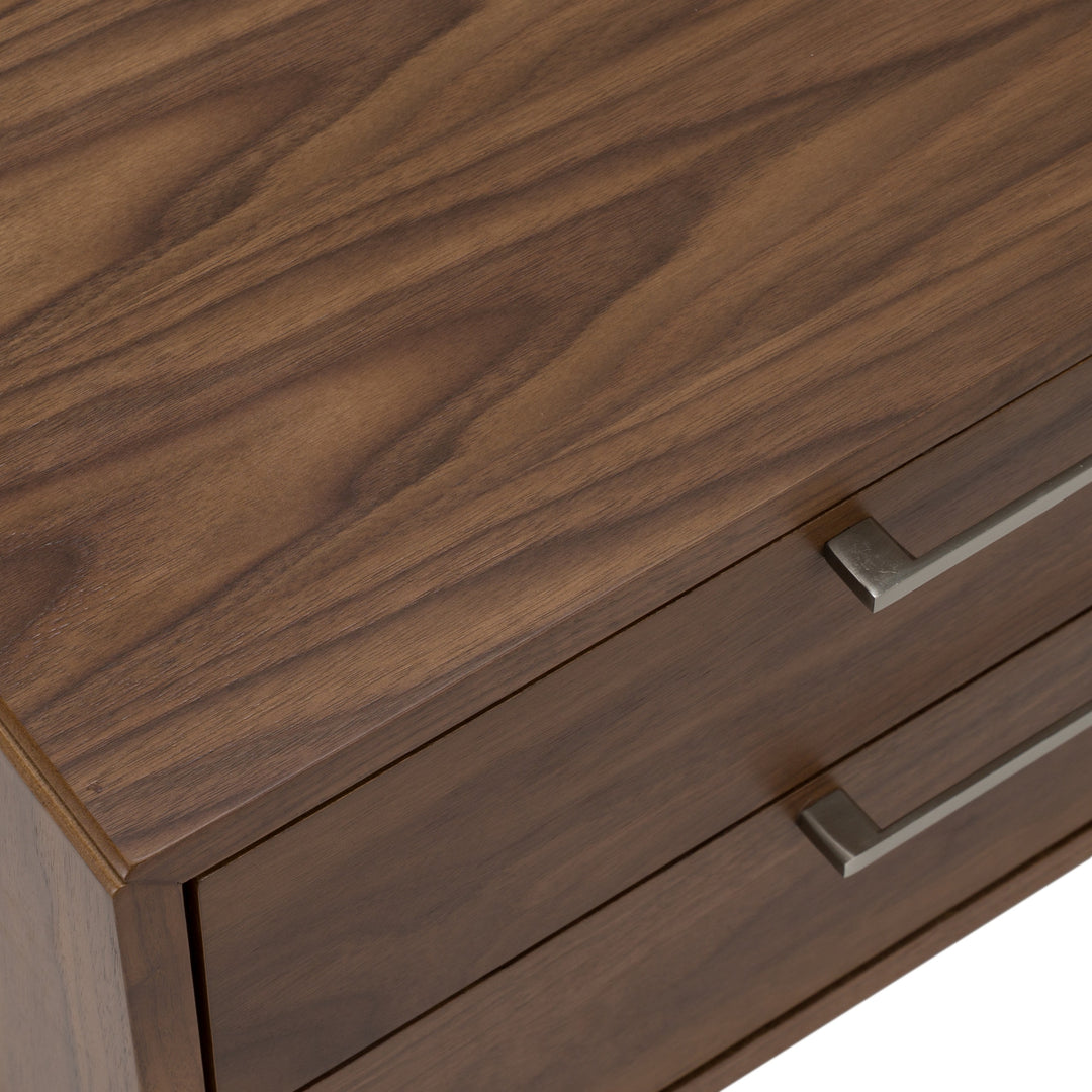 Soria Mid-Century Walnut Nightstand