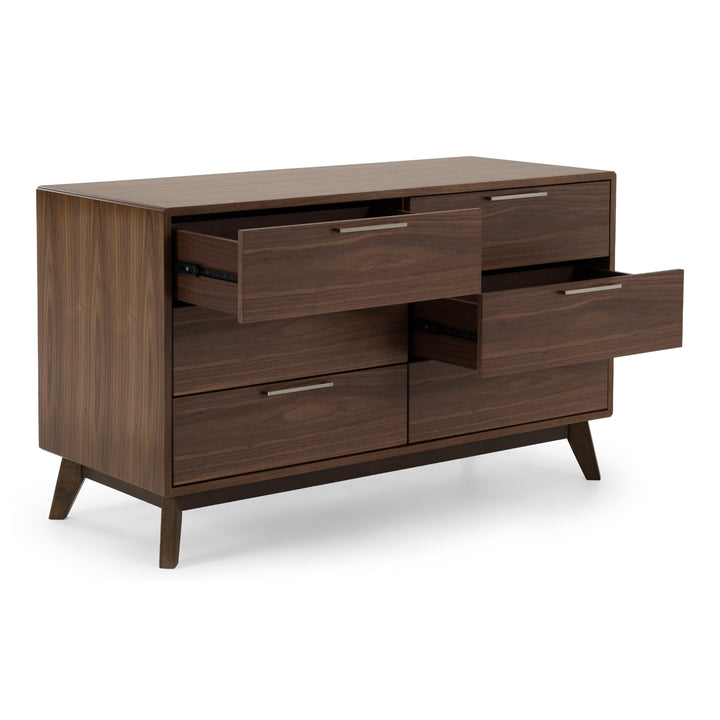 Soria Mid-Century Walnut Dresser