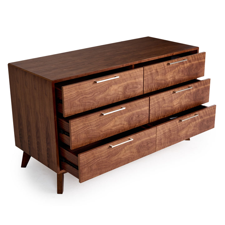 Soria Mid-Century Walnut Dresser