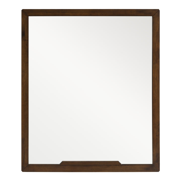 Soria Mid-Century Walnut Mirror