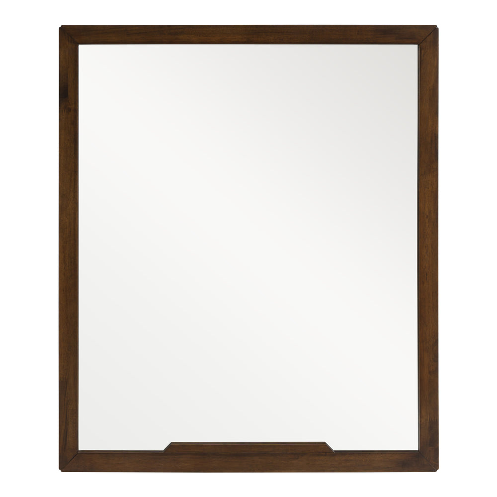 Soria Mid-Century Walnut Mirror