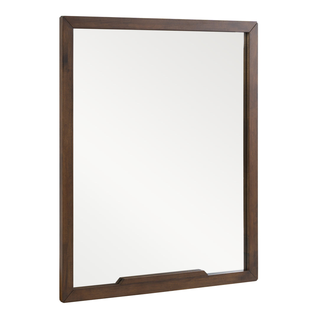Soria Mid-Century Walnut Mirror