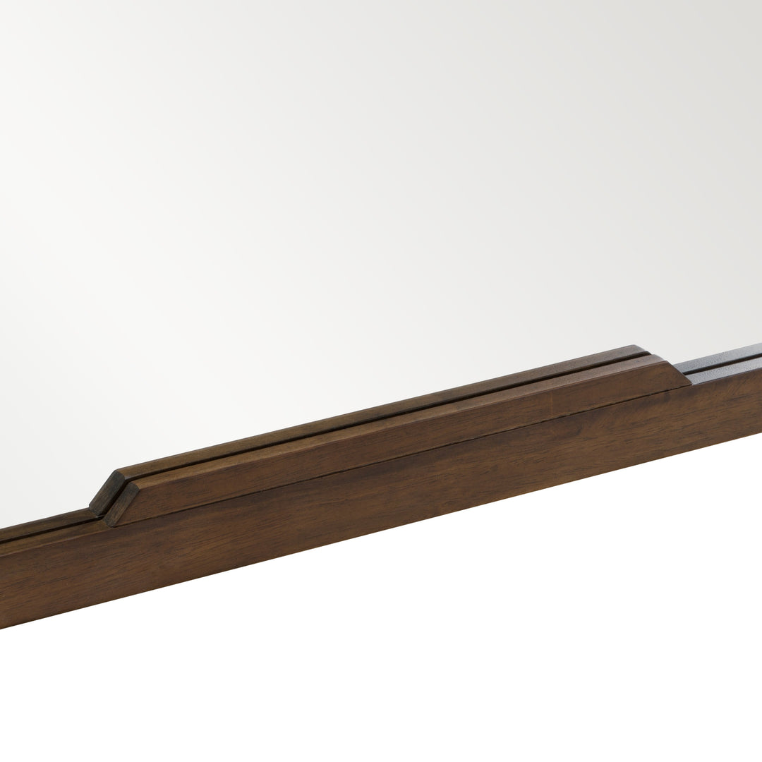 Soria Mid-Century Walnut Mirror