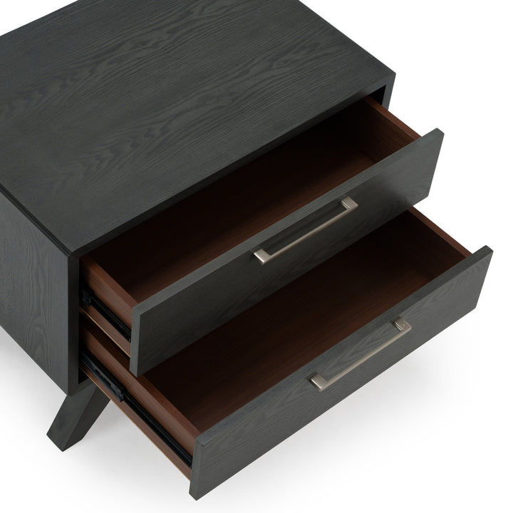Soria Modern Grey Wash Nightstand