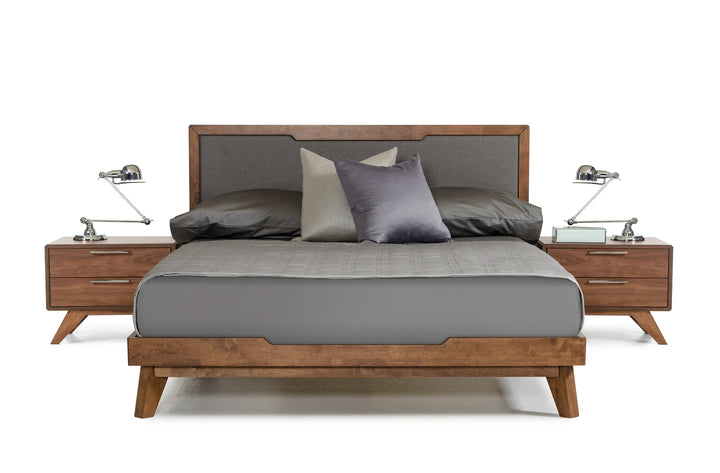 Soria Mid-Century Walnut Nightstand