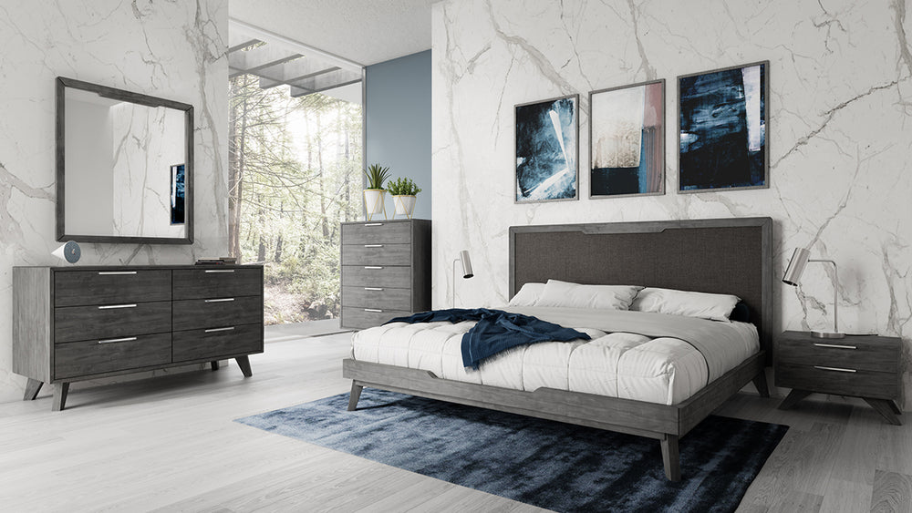 Soria Modern Grey Wash Bed - View 6