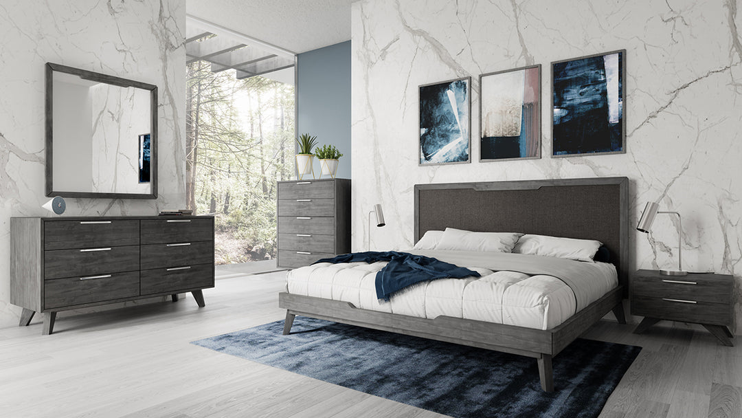 Soria Modern Grey Wash Bed