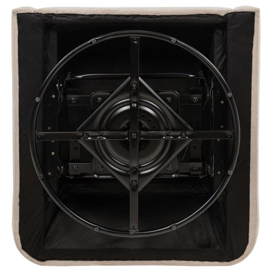 Sorrel - Fabric Upholstered Swivel Glider Arm Chair - Latte Swivel Glider Chair modern furniture Contempo Furniture