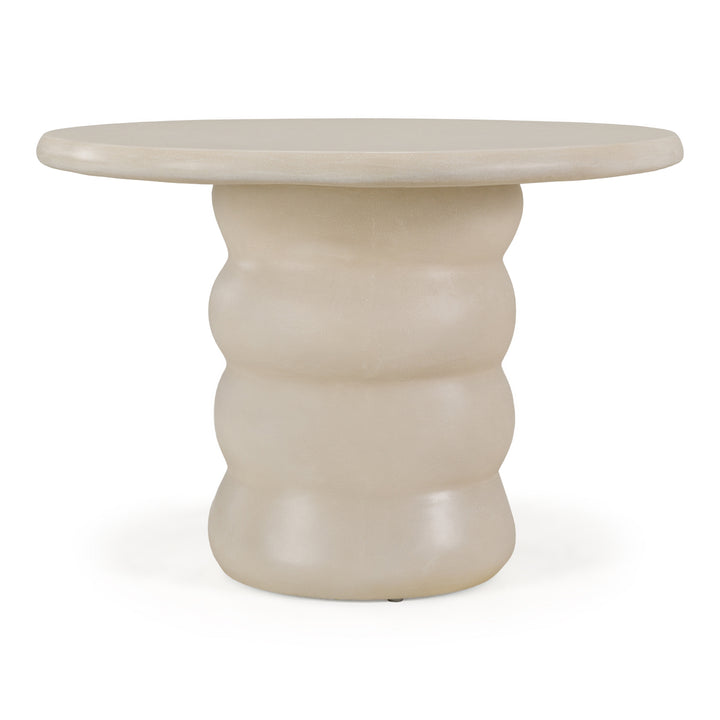 Sosso - Modern Beige Round Fiberform Dining Table