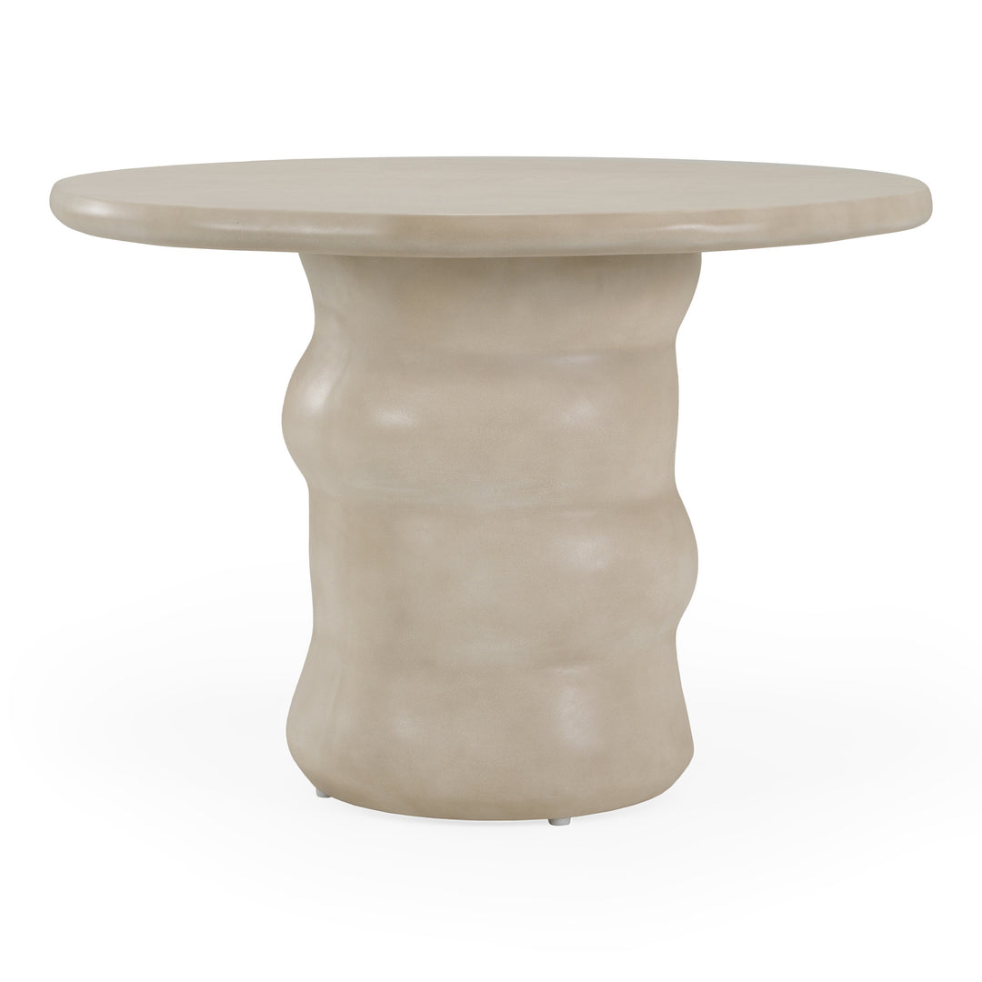 Sosso - Modern Beige Round Concrete Dining Table