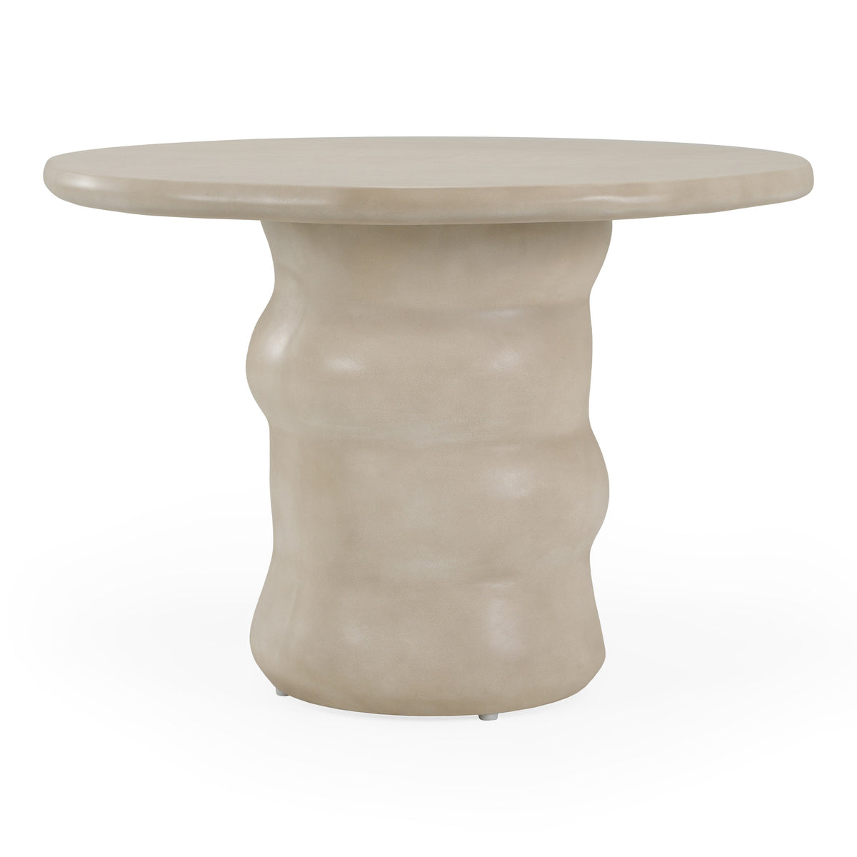 Sosso - Modern Beige Round Concrete Dining Table