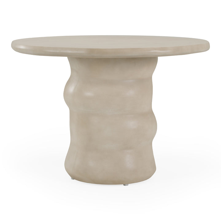 Sosso - Modern Beige Round Concrete Dining Table