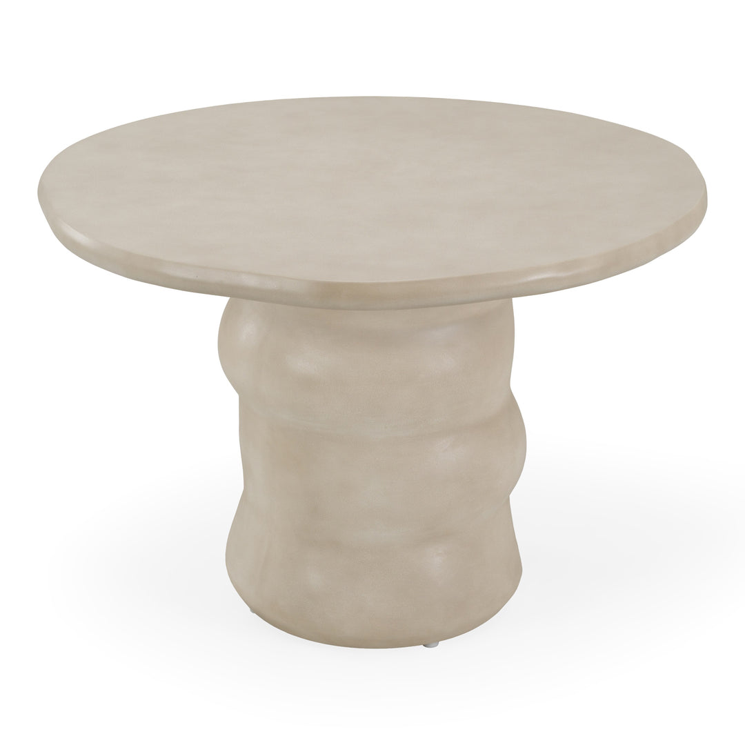 Sosso - Modern Beige Round Concrete Dining Table