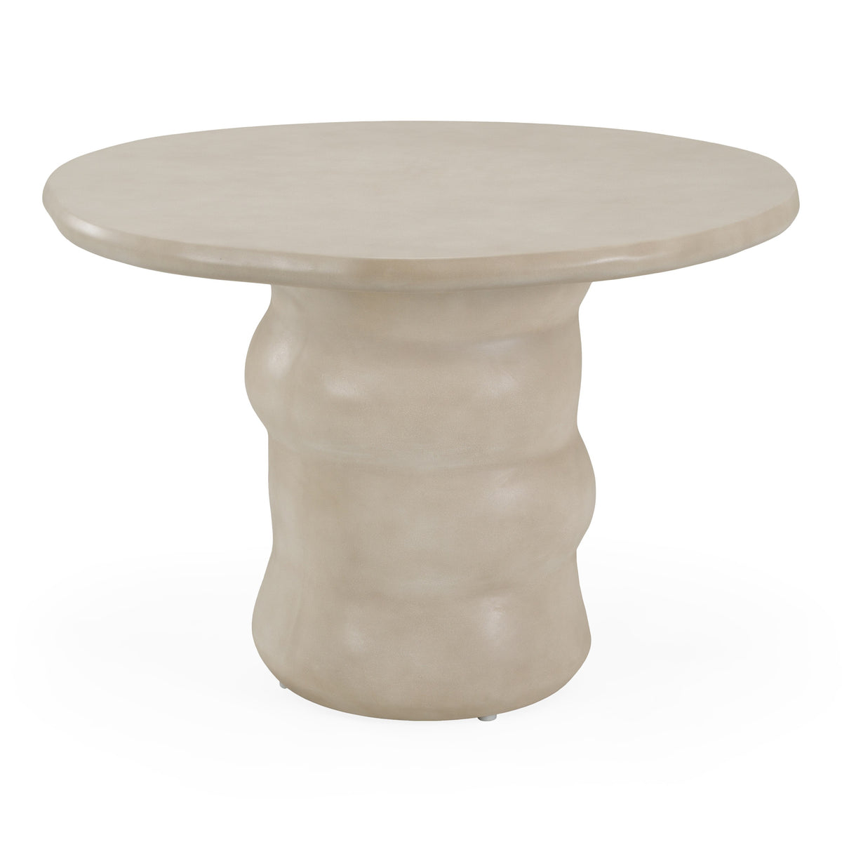 Sosso - Modern Beige Round Concrete Dining Table