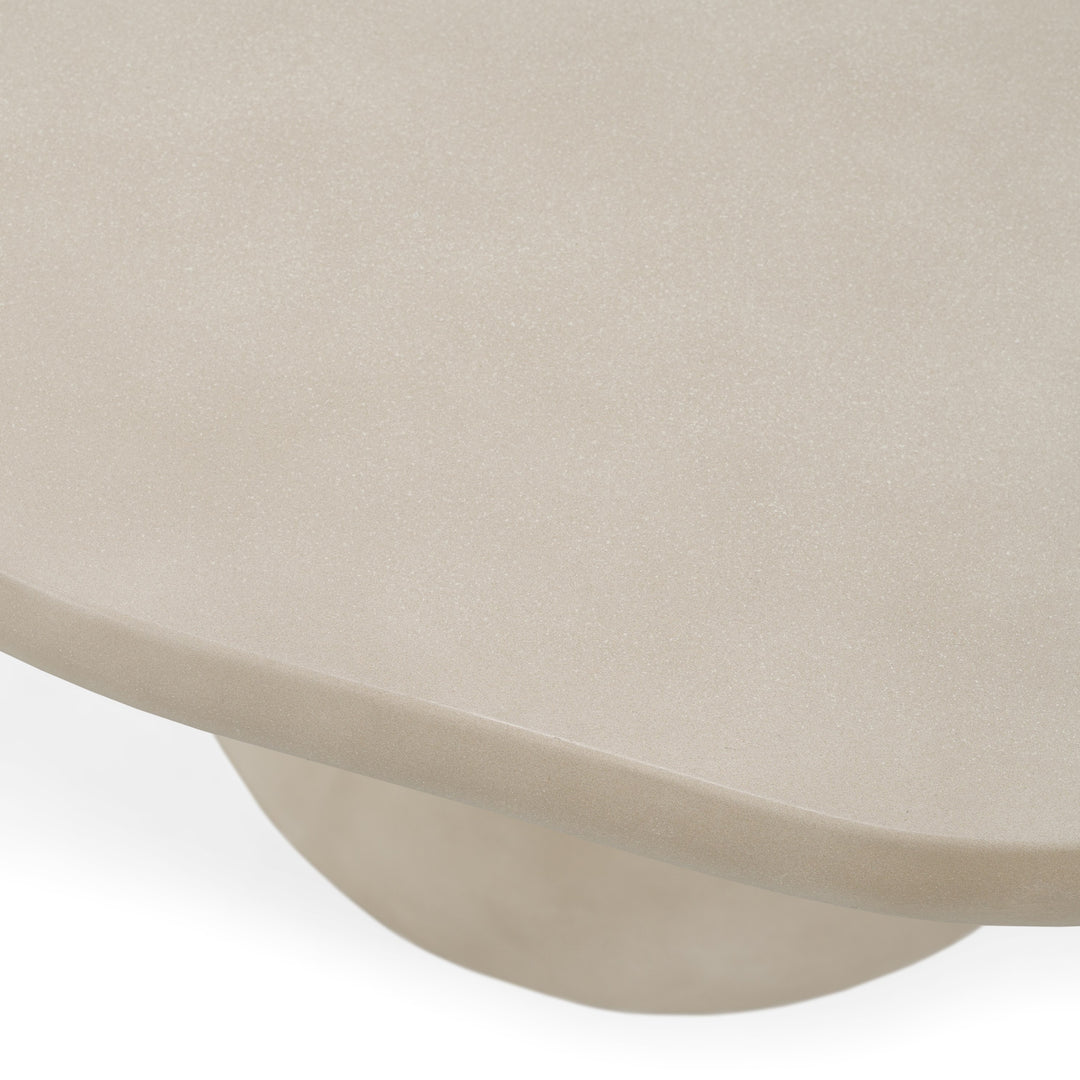 Sosso - Modern Beige Round Concrete Dining Table