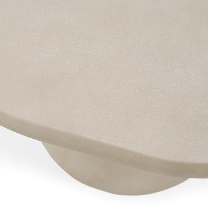 Sosso - Modern Beige Round Concrete Dining Table