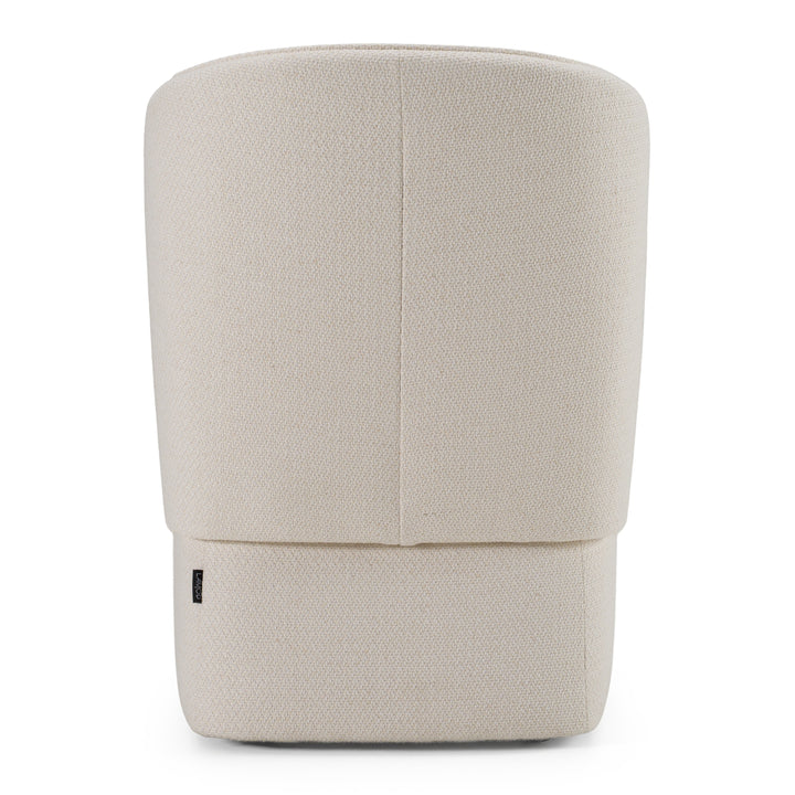 Souza - Modern Beige Fabric Swivel Dining Chair