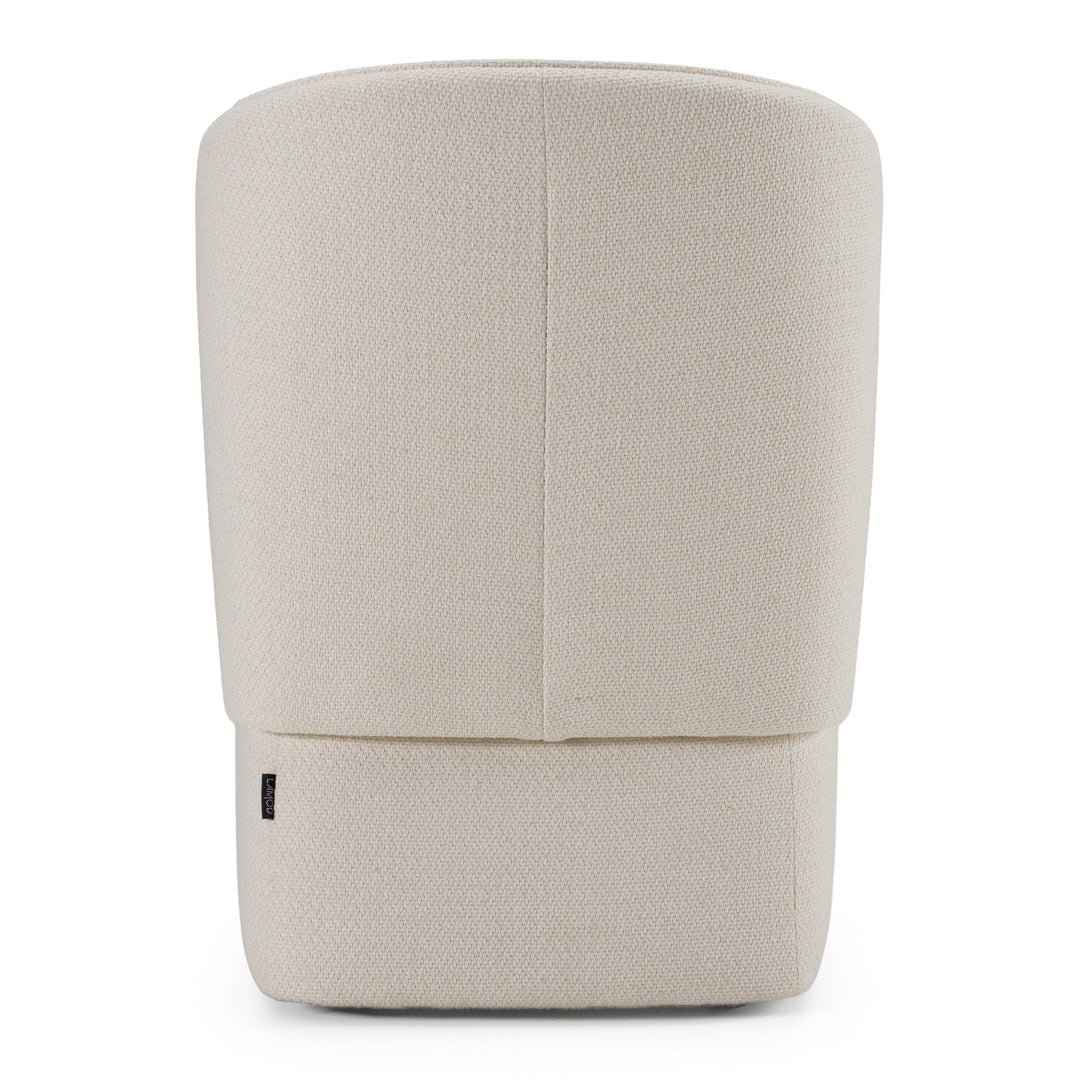 Souza - Modern Beige Fabric Swivel Dining Chair