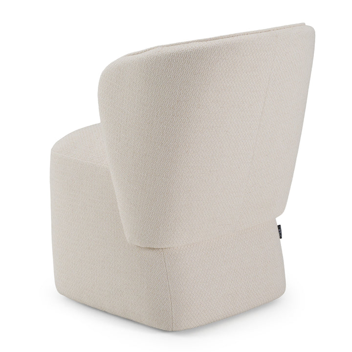 Souza - Modern Beige Fabric Swivel Dining Chair