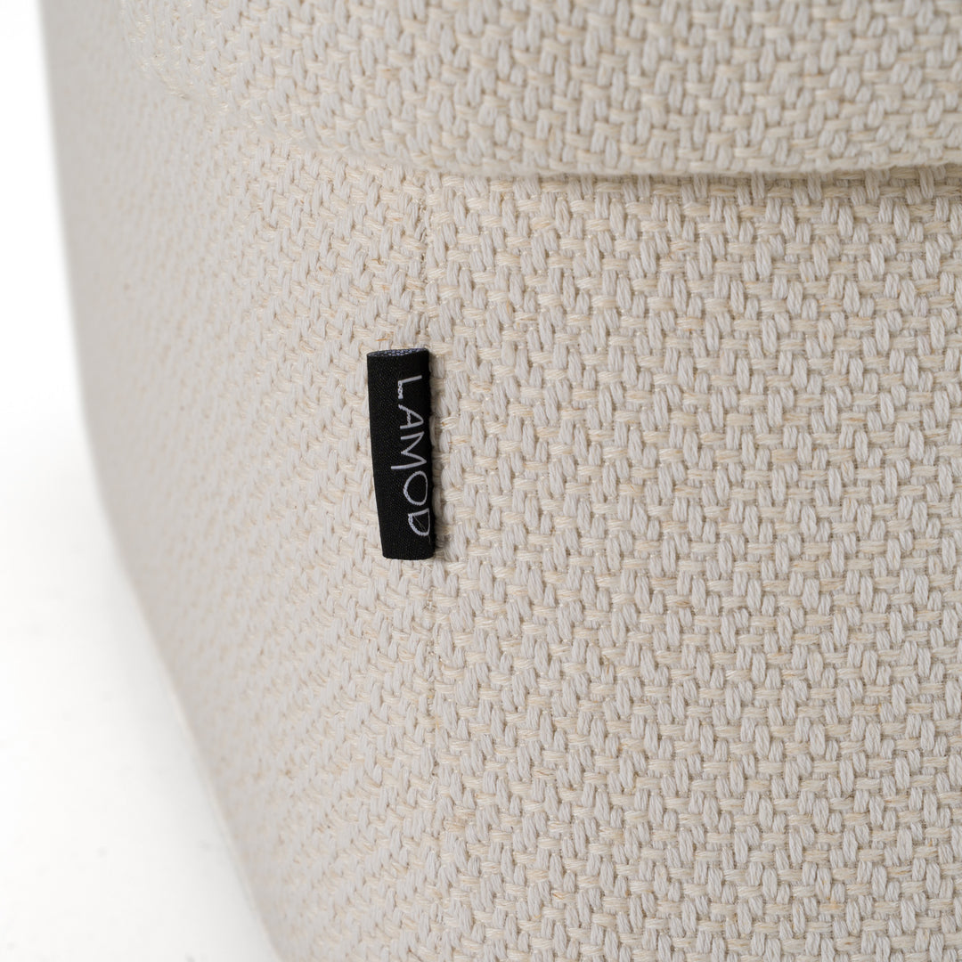 Souza - Modern Beige Fabric Swivel Dining Chair