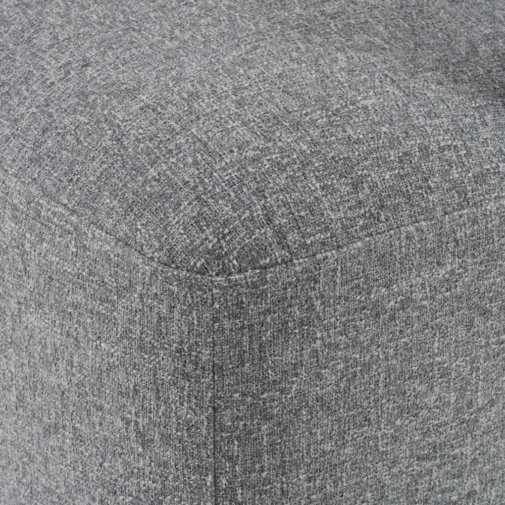 Souza - Modern Grey Fabric Swivel Dining Chair - View 6