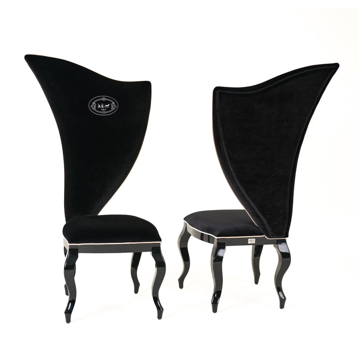 Sovereign  Transitional Black Fabric Chair (Set of 2)