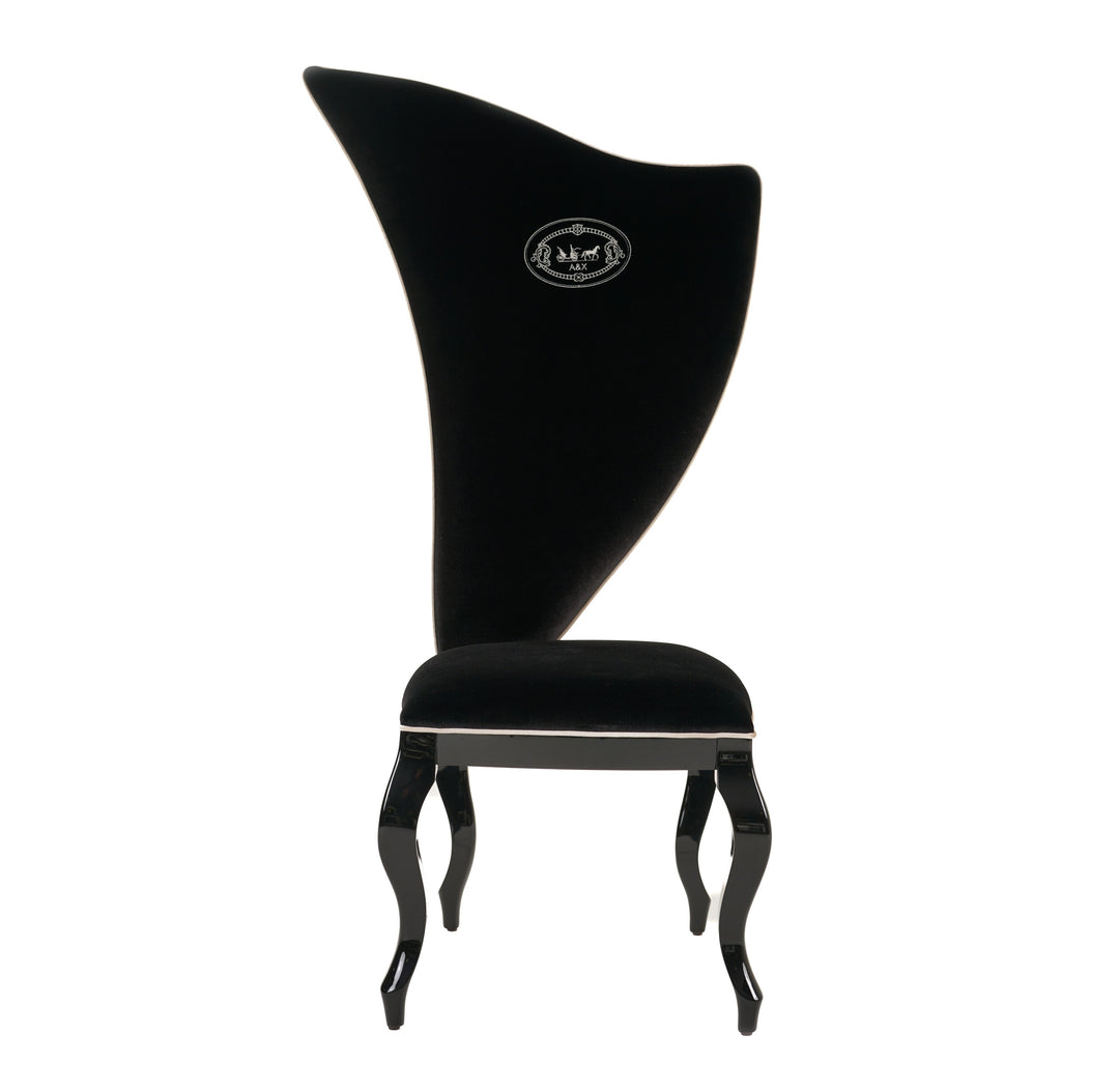 Sovereign  Transitional Black Fabric Chair (Set of 2)