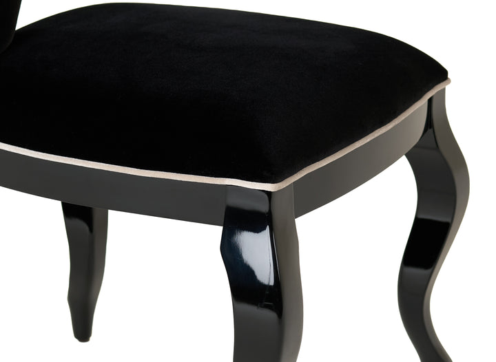 Sovereign  Transitional Black Fabric Chair (Set of 2)