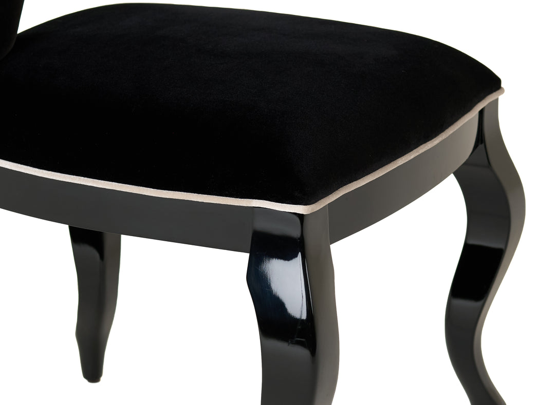 Sovereign - Transitional Black Fabric Chair (Set of 2)