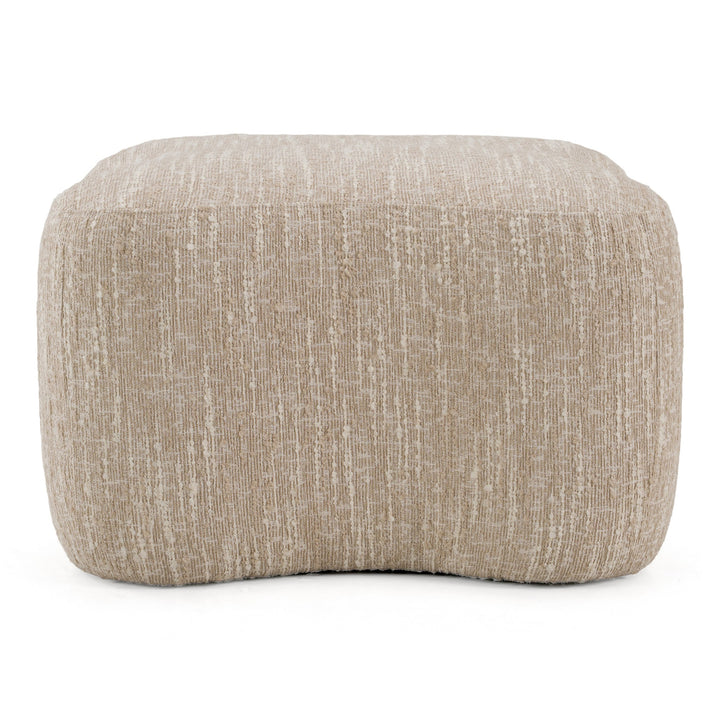 Spiro - Modern Beige Fabric Ottoman
